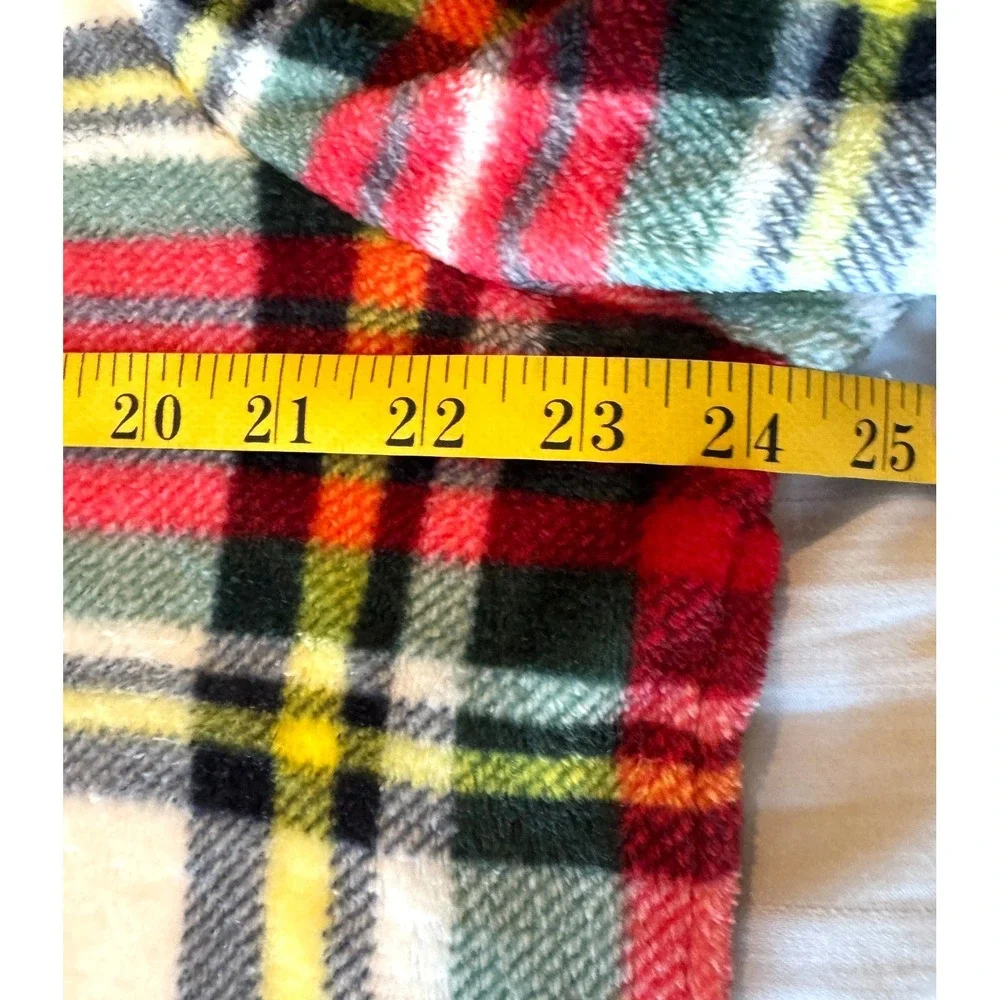 Vineyard Vines Tartan Plaid Teddy Quarter Zip Pullover Women's XL